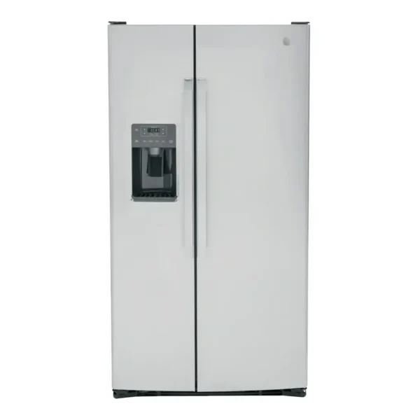APP-GSS25GYPFS GE - 36 in. Wide 25.3 Cu. Ft. Side-by-Side Refrigerator with External Ice & Water Dispenser - Stainless Steel