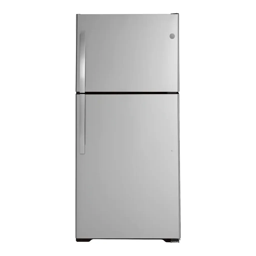 APP-GTS22KYNRFS GE - 33 in. Wide 21.9 Cu. Ft. Top-Freezer Refrigerator with Garage Ready Performance - Stainless Steel