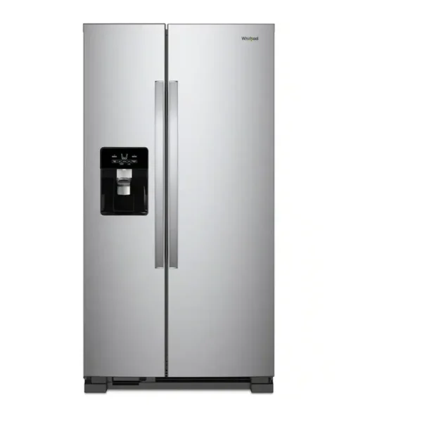 APP-WRS321SDHZ Whirlpool - 33 in. Wide 21 cu. ft. Side-by-Side Refrigerator with LED Interior Lighting - Stainless Steel