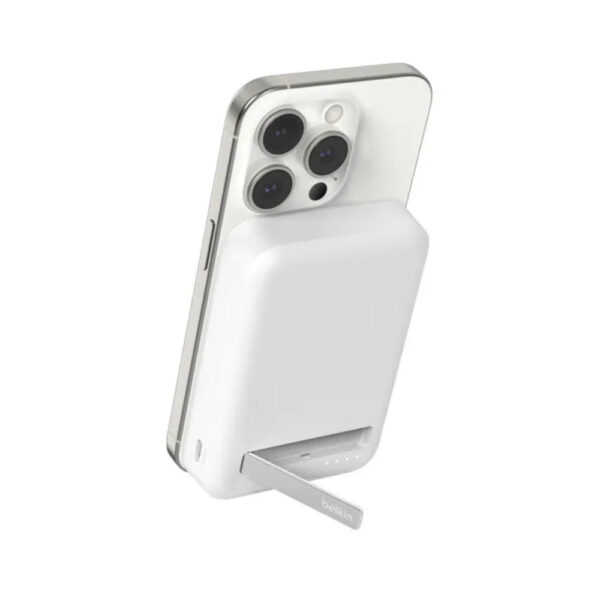 BPD008BTWH.jpg Power Bank Magnetic Wireless Belkin Qi2 - 10 000 mAh + Stand - White