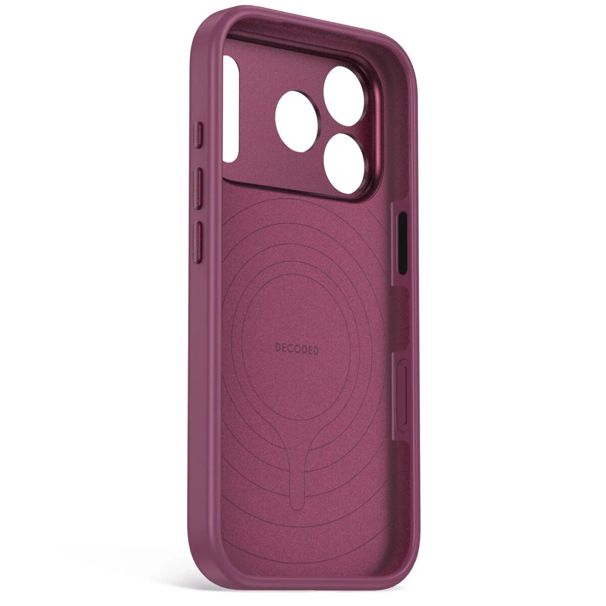 D27IPO18PBCS9PM-3_3e8cf53d-77b5-4127-a45c-8cd29c9d77e4_converted.jpg Decoded Case Silicone Antimicrobial with MagSafe for iPhone 18/17 Pro - Wine Red