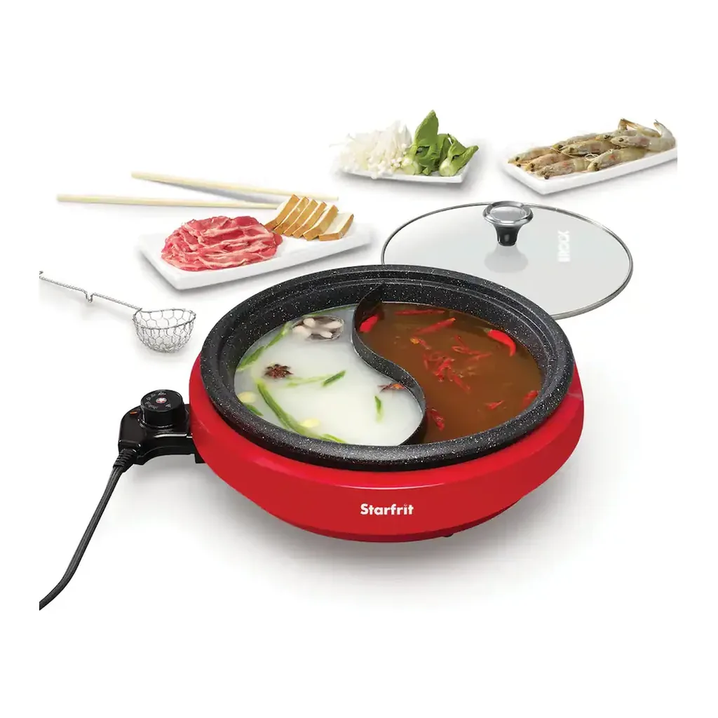 THE ROCK by Starfrit - Dual-Sided 3.2-Qt. Electric Hot Pot - Red – product image 2 THE ROCK by Starfrit - Dual-Sided 3.2-Qt. Electric Hot Pot - Red – product view 2