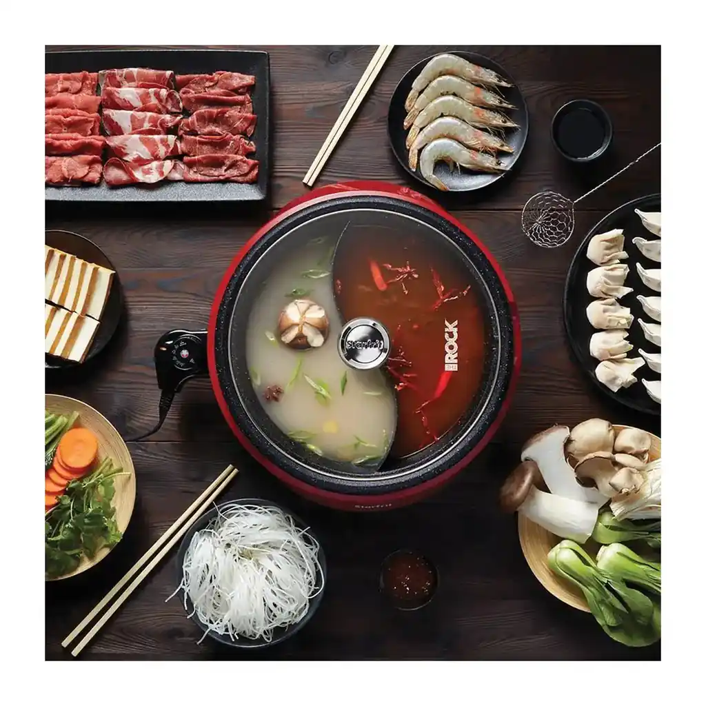 THE ROCK by Starfrit - Dual-Sided 3.2-Qt. Electric Hot Pot - Red – product image 5 THE ROCK by Starfrit - Dual-Sided 3.2-Qt. Electric Hot Pot - Red – product view 5