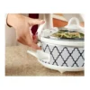 Crockpot - 2.5-Quart Casserole Crock Manual Slow Cooker - White/Blue Pattern – product image 6 Crockpot - 2.5-Quart Casserole Crock Manual Slow Cooker - White/Blue Pattern – product view 6