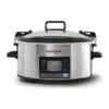 Crockpot - 7-Quart MyTime Cook & Carry Programmable Slow Cooker - Stainless Steel – product image 1 Crockpot - 7-Quart MyTime Cook & Carry Programmable Slow Cooker - Stainless Steel – product view 1