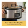 Crockpot - 7-Quart MyTime Cook & Carry Programmable Slow Cooker - Stainless Steel – product image 3 Crockpot - 7-Quart MyTime Cook & Carry Programmable Slow Cooker - Stainless Steel – product view 3