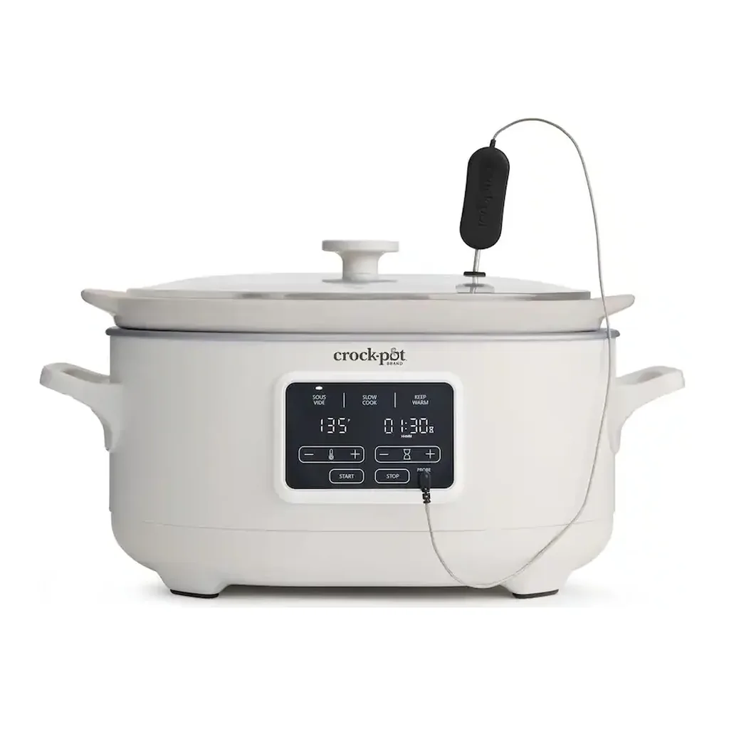 Crockpot - Crock-Pot Programmable 6-Quart Ceramic Slow Cooker with Sous Vide - Oat Milk – product image 1 Crockpot - Crock-Pot Programmable 6-Quart Ceramic Slow Cooker with Sous Vide - Oat Milk – product view 1