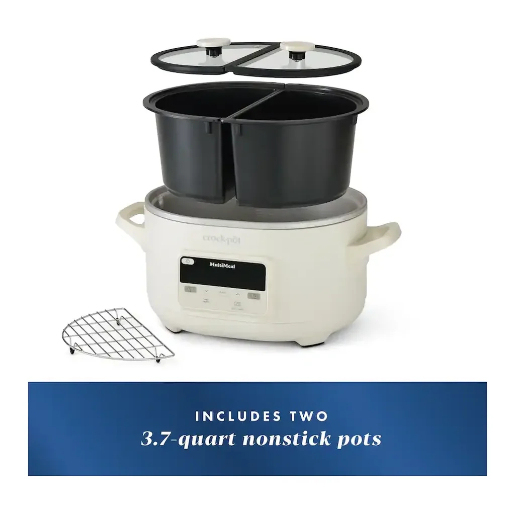 Crockpot - MultiMeal Multicooker and Programmable Slow Cooker with Bake Function - Oat Milk – product image 6 Crockpot - MultiMeal Multicooker and Programmable Slow Cooker with Bake Function - Oat Milk – product view 6