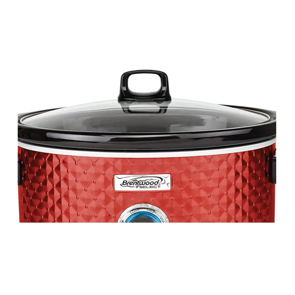 Brentwood - Select 7 Quart Slow Cooker - Red – product image 4 Brentwood - Select 7 Quart Slow Cooker - Red – product view 4