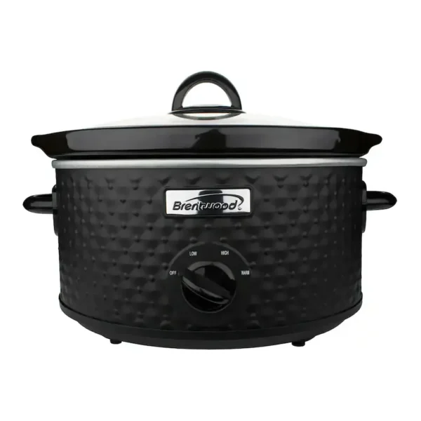 Brentwood - 3.5 Quart Diamond Pattern Slow Cooker - Black – product image 1 Brentwood - 3.5 Quart Diamond Pattern Slow Cooker - Black – product view 1
