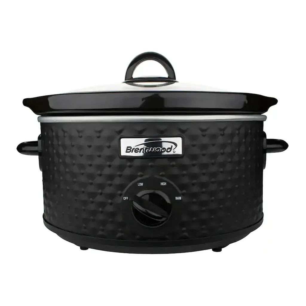 Brentwood - 3.5 Quart Diamond Pattern Slow Cooker - Black – product image 1 Brentwood - 3.5 Quart Diamond Pattern Slow Cooker - Black – product view 1