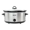 Better Chef - 6 Quart Oval Slow Cooker with Removable Stoneware Crock in Stainless Steel - Silver – product image 1 Better Chef - 6 Quart Oval Slow Cooker with Removable Stoneware Crock in Stainless Steel - Silver – product view 1