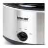 Better Chef - 6 Quart Oval Slow Cooker with Removable Stoneware Crock in Stainless Steel - Silver – product image 4 Better Chef - 6 Quart Oval Slow Cooker with Removable Stoneware Crock in Stainless Steel - Silver – product view 4