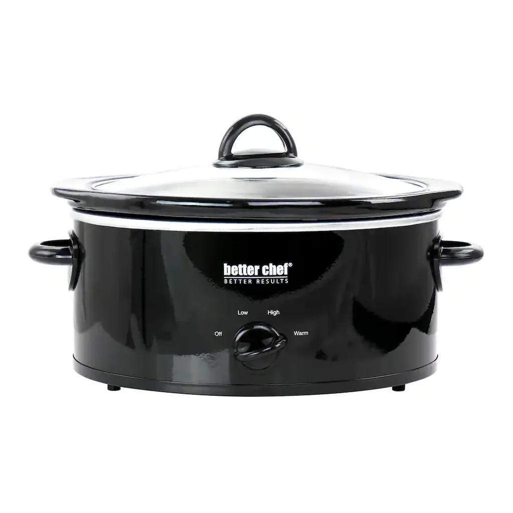 EditionSANI-310117928M-10121466-01 Better Chef 310117928M 3 Quart Oval Slow Cooker with Removable Stoneware Crock - Black
