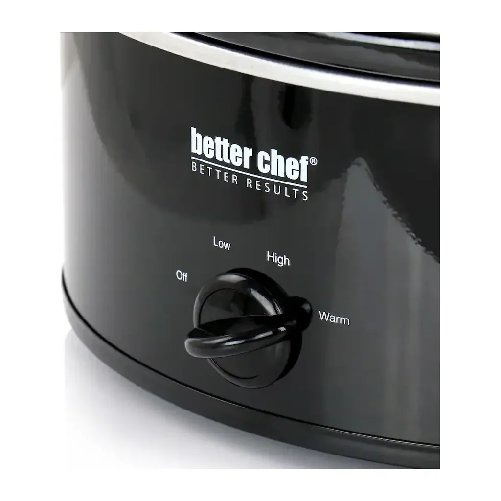 EditionSANI-310117928M-10121466-04 Better Chef 310117928M 3 Quart Oval Slow Cooker with Removable Stoneware Crock - Black