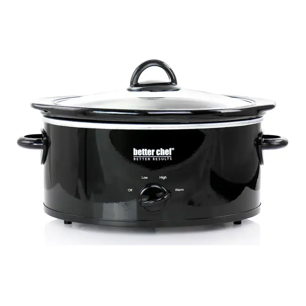 EditionSANI-310117928M-10121466-06 Better Chef 310117928M 3 Quart Oval Slow Cooker with Removable Stoneware Crock - Black