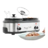 MegaChef - Dual 1.5 Quart Crock Buffet Slow Cooker - Silver – product image 1 MegaChef - Dual 1.5 Quart Crock Buffet Slow Cooker - Silver – product view 1