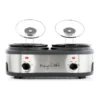 MegaChef - Dual 1.5 Quart Crock Buffet Slow Cooker - Silver – product image 3 MegaChef - Dual 1.5 Quart Crock Buffet Slow Cooker - Silver – product view 3