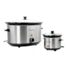 EditionSANI-310120189M-12574533-02 MegaChef 310120189M 8 Quart Slow Cooker with Bouns Mini 0.6 Quart Warmer - Silver