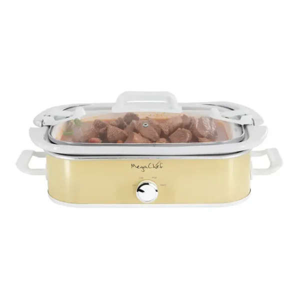 MegaChef - 3.5 Quart Casserole Slow Cooker with 3 Temperature Settings - Cream – product image 1 MegaChef - 3.5 Quart Casserole Slow Cooker with 3 Temperature Settings - Cream – product view 1