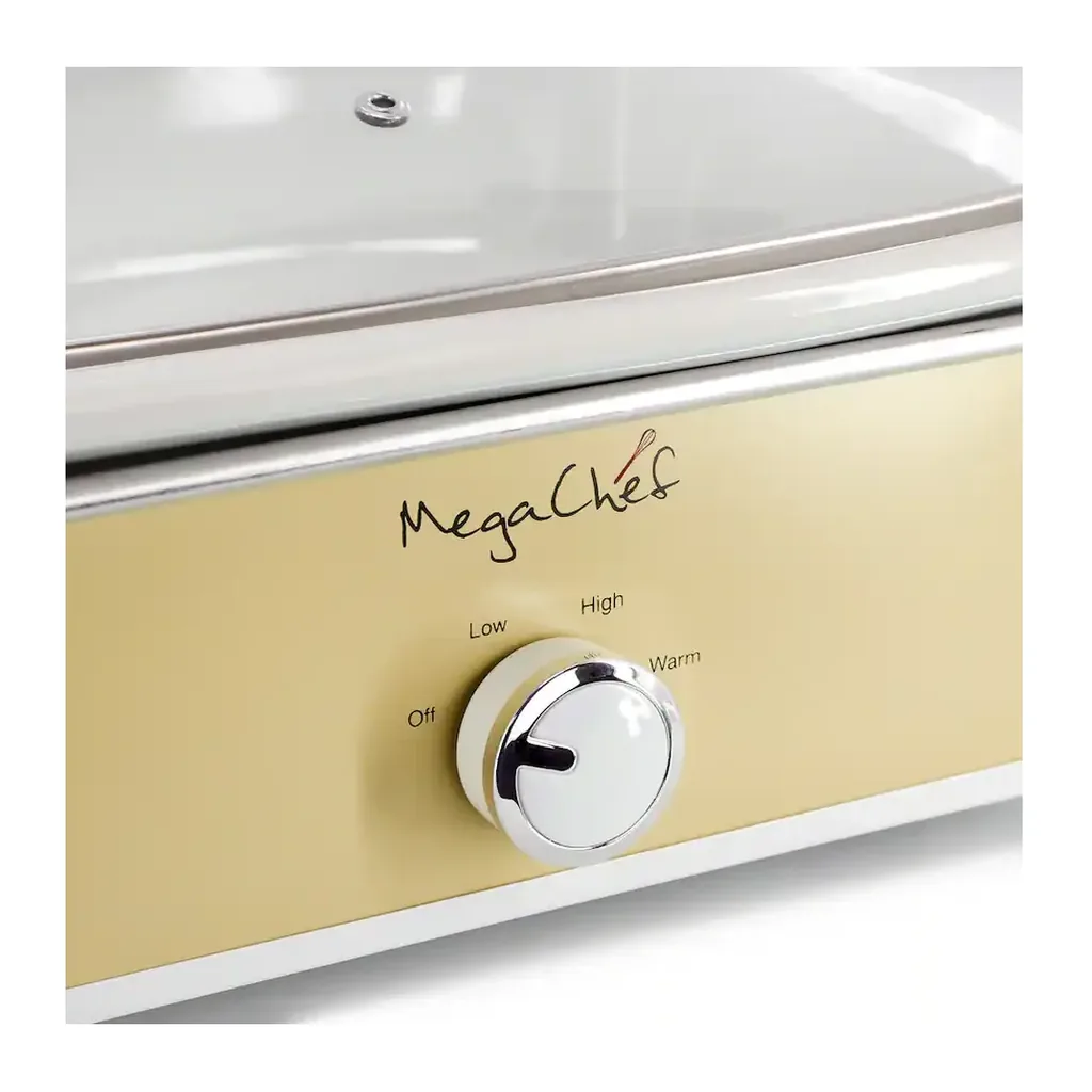MegaChef - 3.5 Quart Casserole Slow Cooker with 3 Temperature Settings - Cream – product image 5 MegaChef - 3.5 Quart Casserole Slow Cooker with 3 Temperature Settings - Cream – product view 5