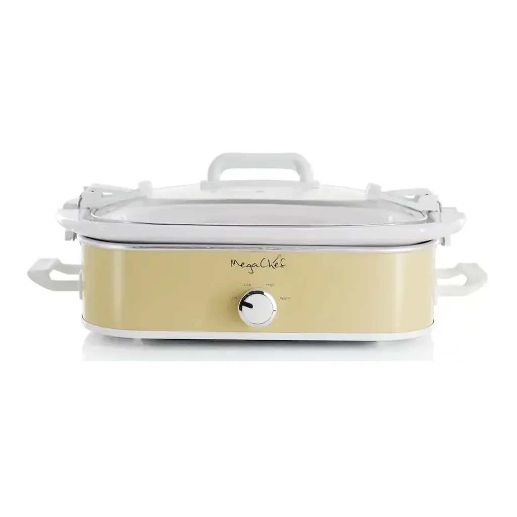 MegaChef - 3.5 Quart Casserole Slow Cooker with 3 Temperature Settings - Cream – product image 6 MegaChef - 3.5 Quart Casserole Slow Cooker with 3 Temperature Settings - Cream – product view 6