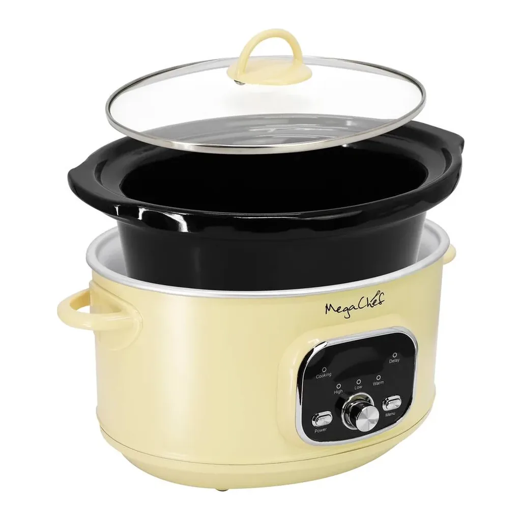 MegaChef - 3.7 Quart Electric Slow Cooker - Ivory – product image 2 MegaChef - 3.7 Quart Electric Slow Cooker - Ivory – product view 2