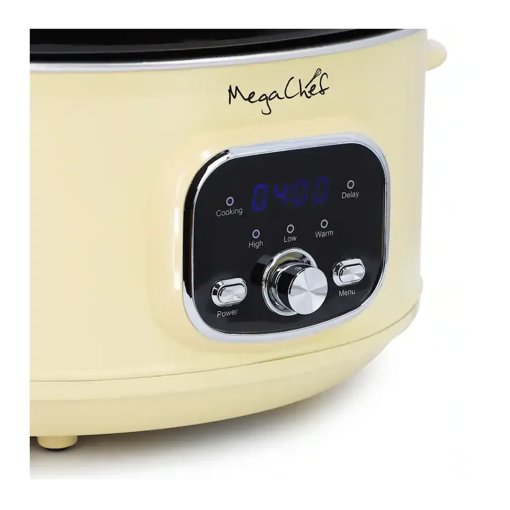 MegaChef - 3.7 Quart Electric Slow Cooker - Ivory – product image 4 MegaChef - 3.7 Quart Electric Slow Cooker - Ivory – product view 4