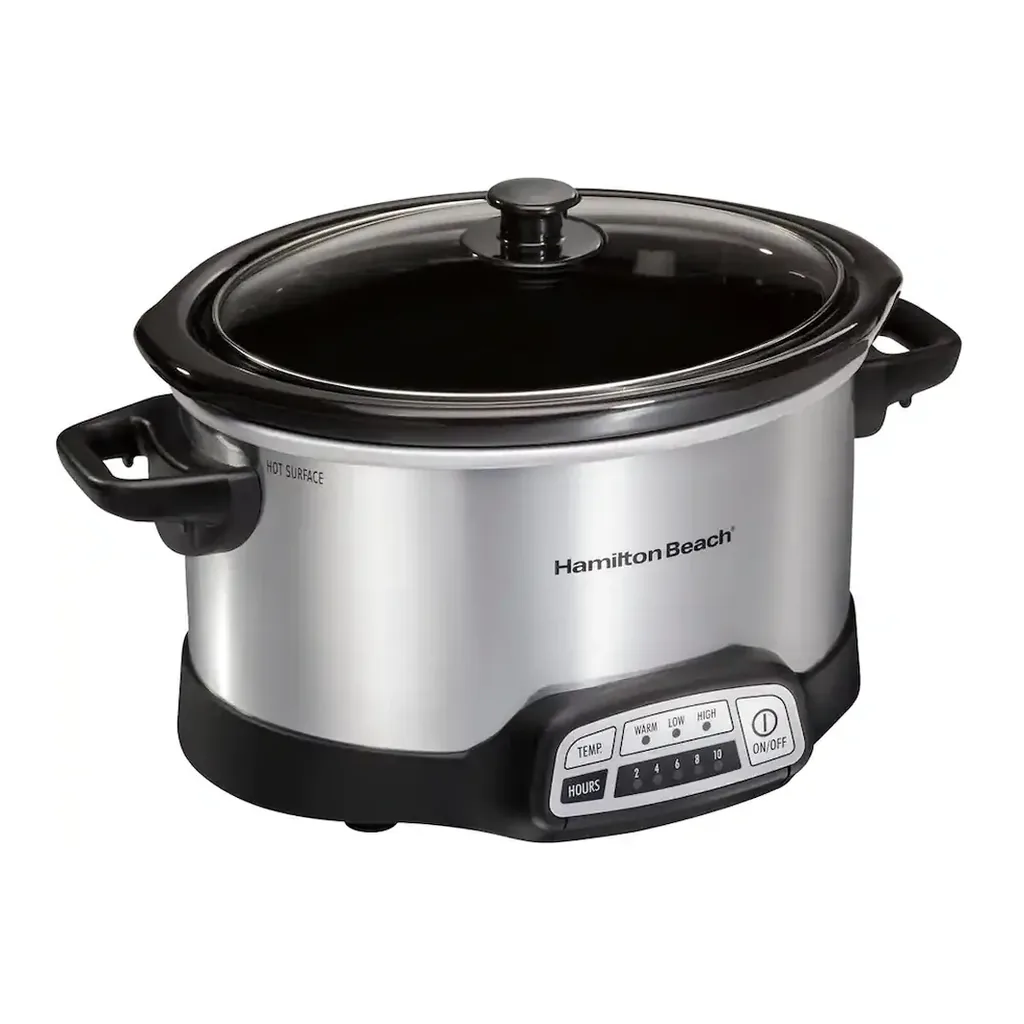 Hamilton Beach - 4 Quart Programmable Slow Cooker - Silver – product image 1 Hamilton Beach - 4 Quart Programmable Slow Cooker - Silver – product view 1
