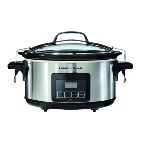 EditionSANI-33561-12631169-01 Hamilton Beach 33561 Stay or Go 6 qt Stainless Steel Programmable Slow Cooker - Silver