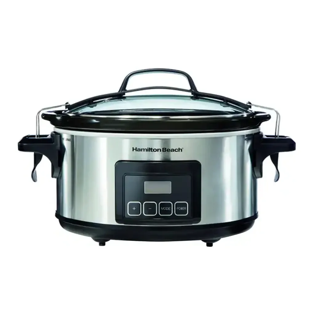 EditionSANI-33561-12631169-02 Hamilton Beach 33561 Stay or Go 6 qt Stainless Steel Programmable Slow Cooker - Silver