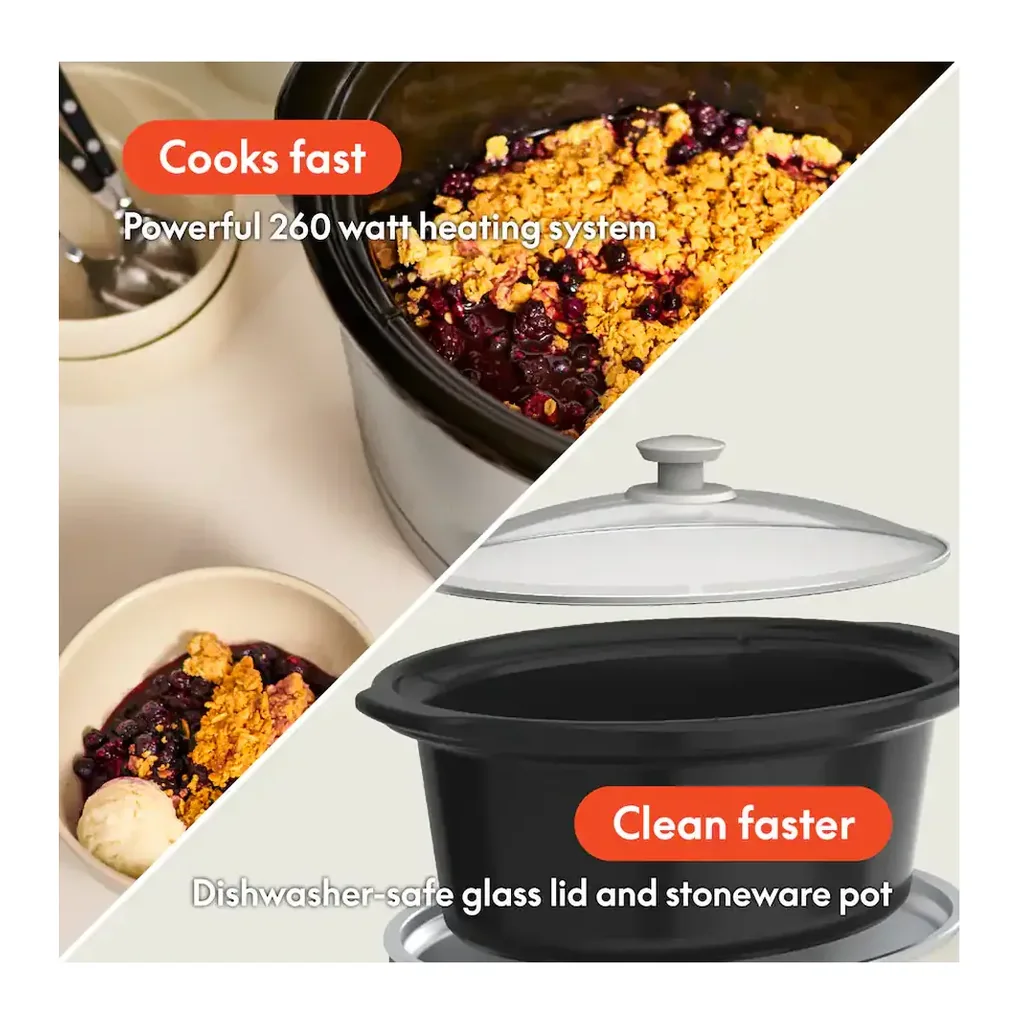 Bella - 6-qt. Programmable Slow Cooker - Oatmilk – product image 4 Bella - 6-qt. Programmable Slow Cooker - Oatmilk – product view 4
