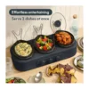 Bella - SAVOR Triple 1.5-qt. Slow Cooker - Slate – product image 3 Bella - SAVOR Triple 1.5-qt. Slow Cooker - Slate – product view 3
