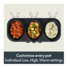 Bella - SAVOR Triple 1.5-qt. Slow Cooker - Slate – product image 5 Bella - SAVOR Triple 1.5-qt. Slow Cooker - Slate – product view 5