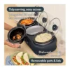 Bella - SAVOR Triple 1.5-qt. Slow Cooker - Slate – product image 6 Bella - SAVOR Triple 1.5-qt. Slow Cooker - Slate – product view 6