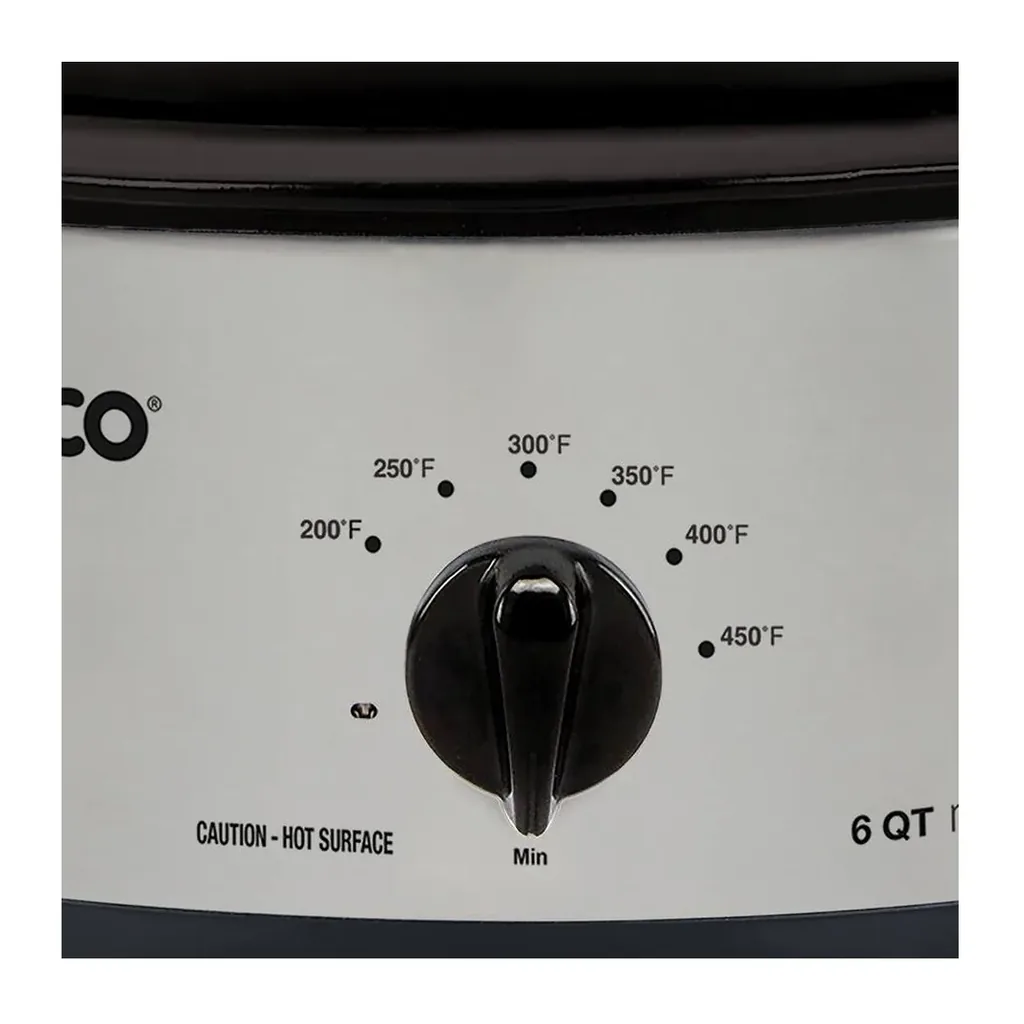 Nesco - 6-Qt 750-Watt Roaster with Porcelain Cookwell - Silver – product image 4 Nesco - 6-Qt 750-Watt Roaster with Porcelain Cookwell - Silver – product view 4