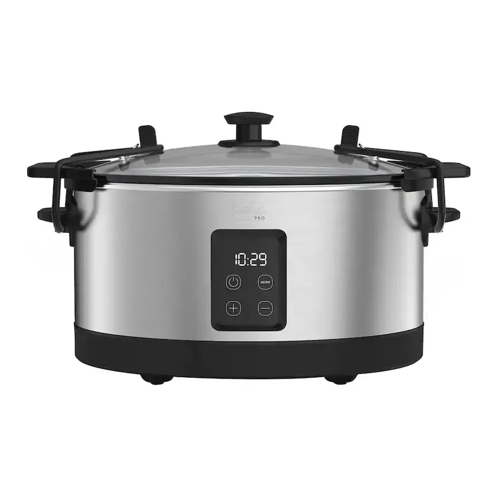bella PRO - 7-qt. Programmable Slow Cooker with Searing Function - Stainless Steel – product image 1 bella PRO - 7-qt. Programmable Slow Cooker with Searing Function - Stainless Steel – product view 1