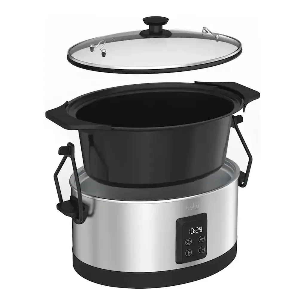 bella PRO - 7-qt. Programmable Slow Cooker with Searing Function - Stainless Steel – product image 2 bella PRO - 7-qt. Programmable Slow Cooker with Searing Function - Stainless Steel – product view 2
