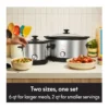 EditionSANI-90294-6674422-02 bella PRO 90294 6-qt. & 2-qt. Slow Cooker Duo - Stainless Steel