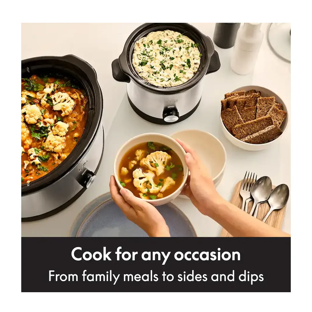 EditionSANI-90294-6674422-03 bella PRO 90294 6-qt. & 2-qt. Slow Cooker Duo - Stainless Steel