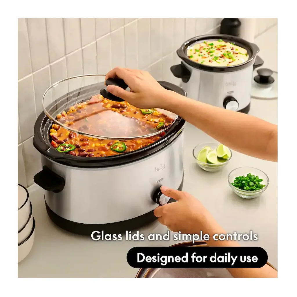 EditionSANI-90294-6674422-06 bella PRO 90294 6-qt. & 2-qt. Slow Cooker Duo - Stainless Steel