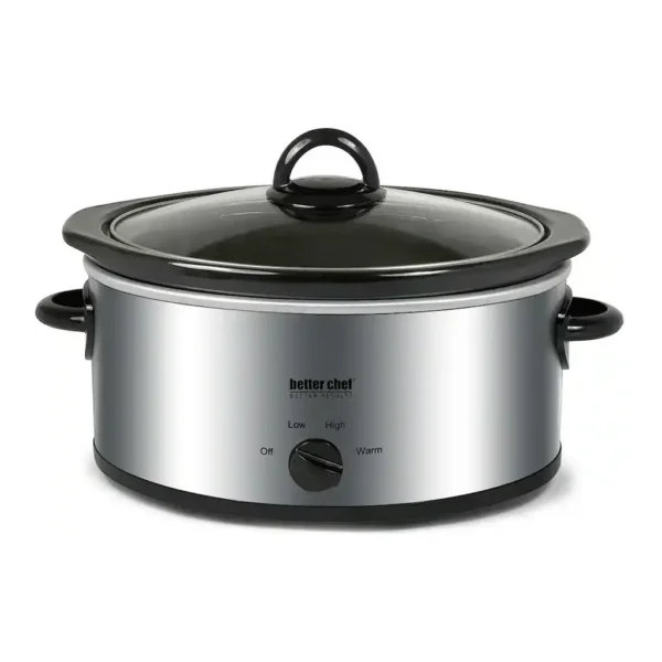 EditionSANI-99464-12220888-01 Better Chef 99464 3-Quart Slow Cooker with Removable Crock - Silver