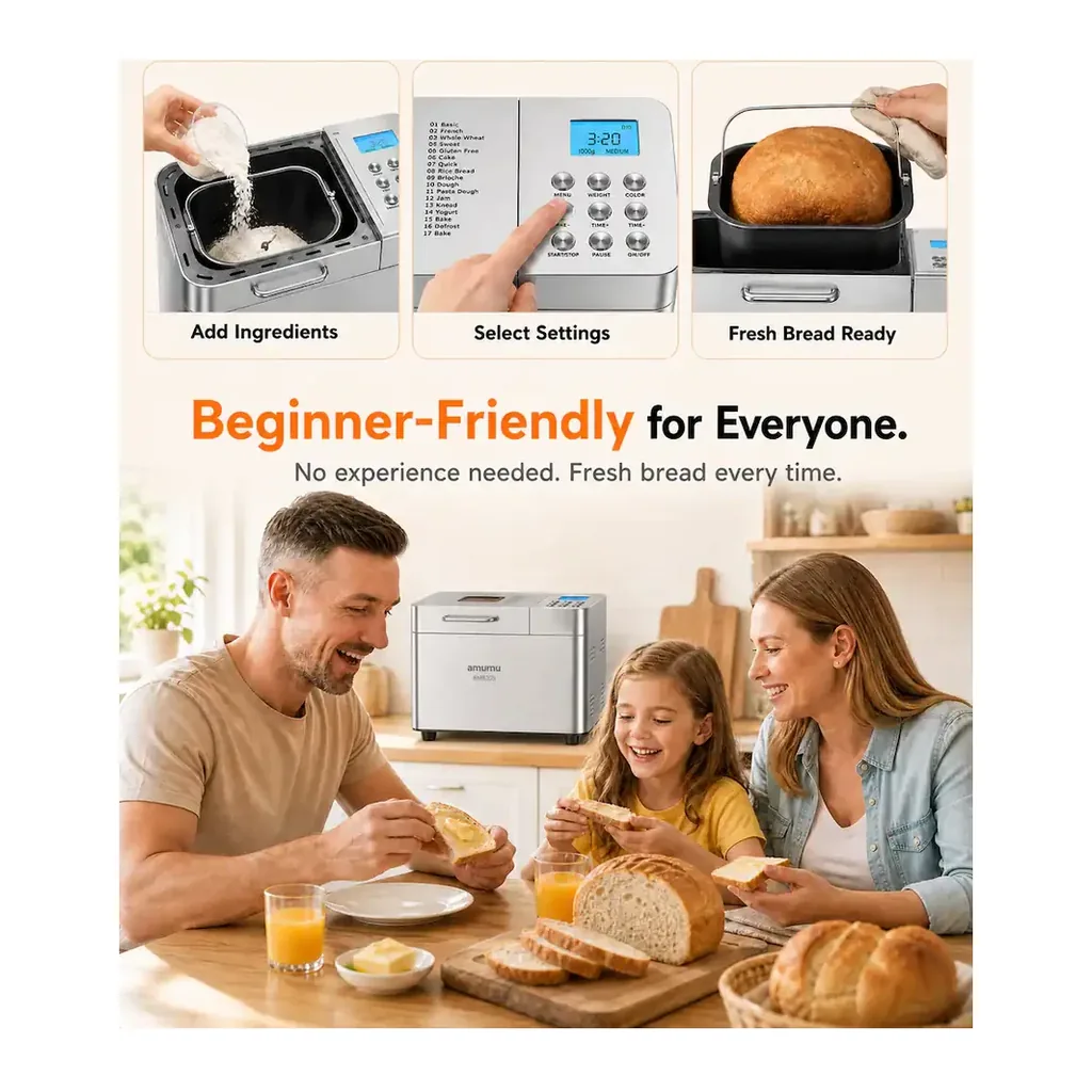 EditionSANI-AMUMU-2LB-Automatic-Dough-Bread-Machine-LCD-Display-Beginner-Friendly-Controls-Bread-Maker-Stainless-Stee-13097660-06 AMUMU 2LB Automatic Dough & Bread Machine LCD Display Beginner-Friendly Controls Bread Maker Stainless Steel — Silver