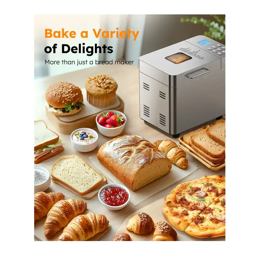 EditionSANI-AMUMU-2LB-Automatic-Dough-Bread-Machine-LCD-Display-Beginner-Friendly-Controls-Bread-Maker-Stainless-Stee-13097660-08 AMUMU 2LB Automatic Dough & Bread Machine LCD Display Beginner-Friendly Controls Bread Maker Stainless Steel — Silver