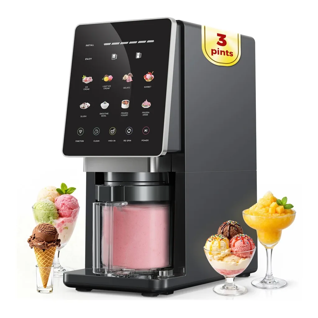 EditionSANI-Alcarin-ICM500A-12484089-01 Alcarin ICM500A 10-in-1 Ice Cream Maker with 3 Pints – Black