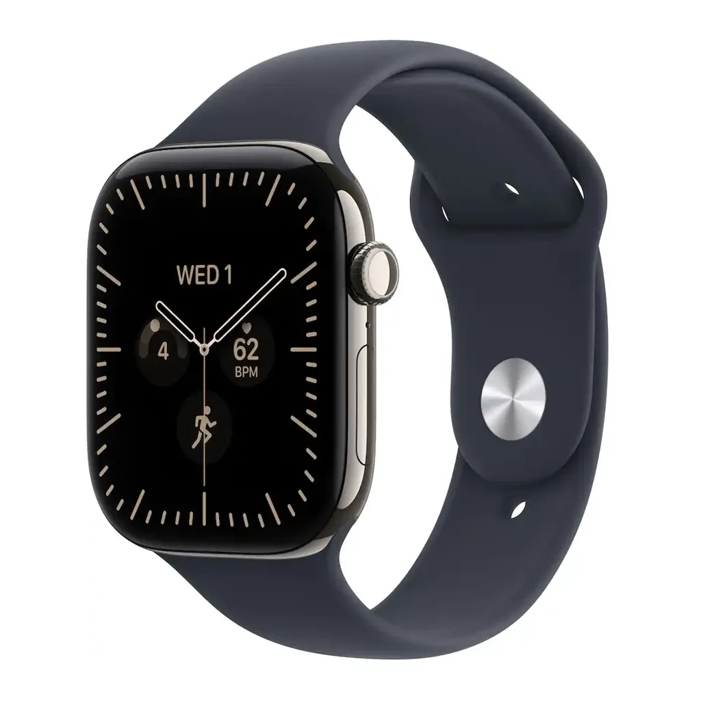 EditionSANI-Apple-Watch-Series-12-GPS-Cellular-46mm-Titanium-Case-with-Navy-Blue-Sport-Band-Natural-2026 Apple Watch Series 12 46mm Titanium — GPS + Cellular (2026)