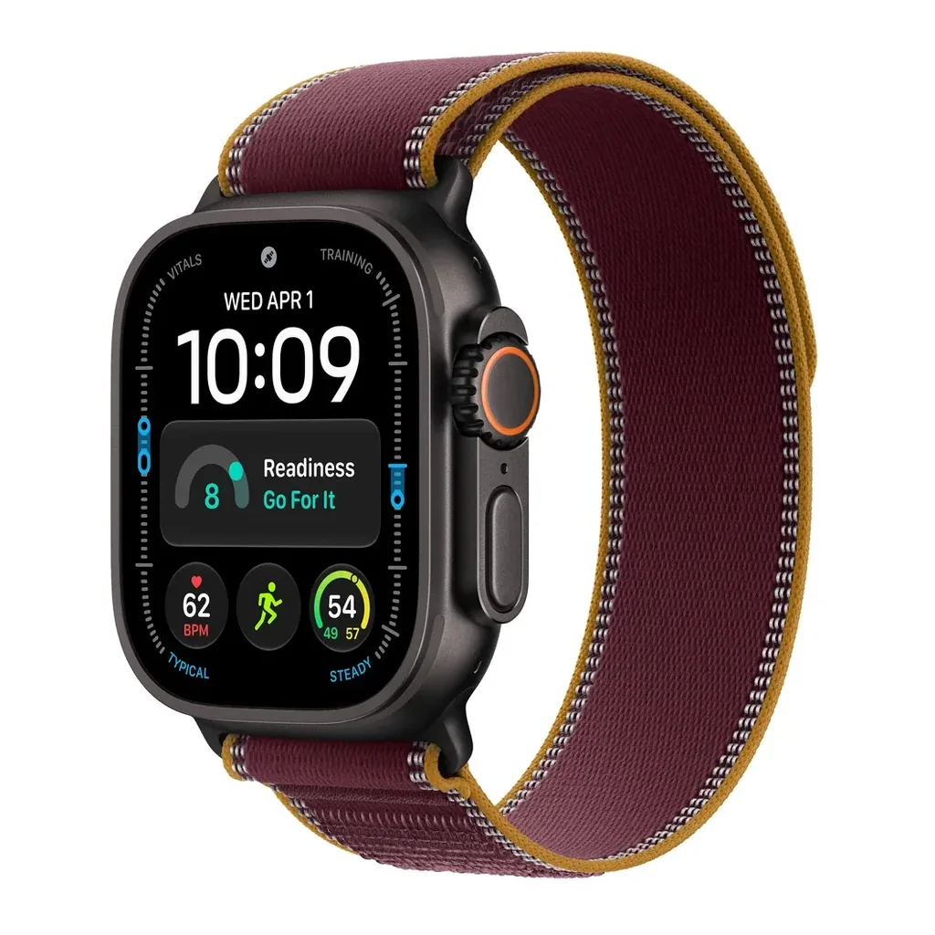 EditionSANI-Apple-Watch-Ultra-4-49mm-Black-Burgundy-Trail-Loop Apple Watch Ultra 4 49mm Titanium GPS + Cellular (2026)