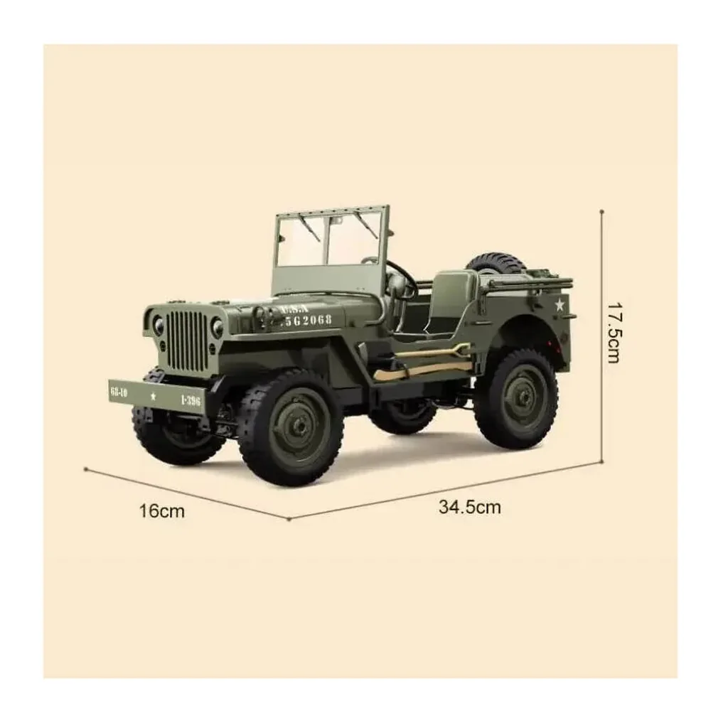 EditionSANI-Azeon-ML-315341-03 Azeon JJRC C8815 1/12 4WD Willys-Style RC Truck, Green