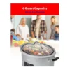EditionSANI-BC-4587S-10288877-05 Betty Crocker 6-Quart Oval Digital Slow Cooker