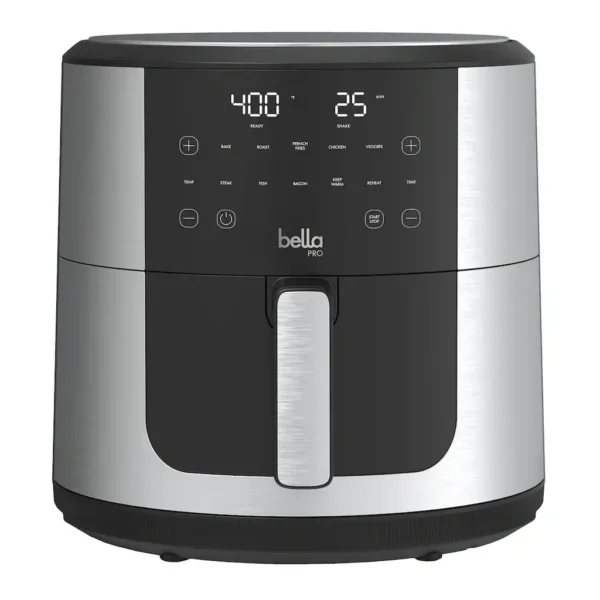 bella PRO 90223 - Front view bella PRO SmartCrisp 90223 stainless steel 8-quart air fryer - Front view